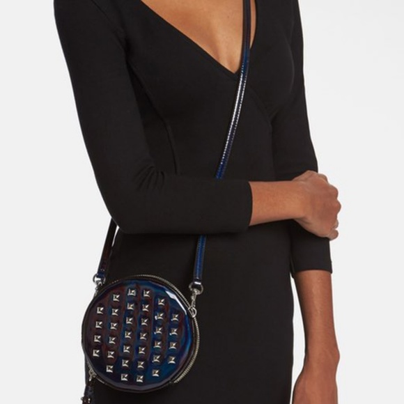 Rebecca Minkoff COLBY Circle Studded Crossbody Wristlet Clutch Rebecca Minkoff COLBY Circle Studded Crossbody Wristlet Clutch
